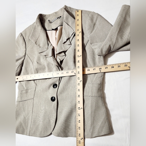White House Black Market Blazer Jacket Beige Women's Size 12 - Picture 5 of 7